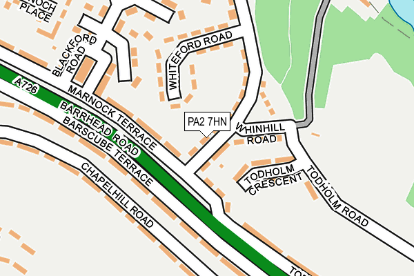 PA2 7HN map - OS OpenMap – Local (Ordnance Survey) PA2 7HN map - OS OpenMap – Local (Ordnance Survey)
