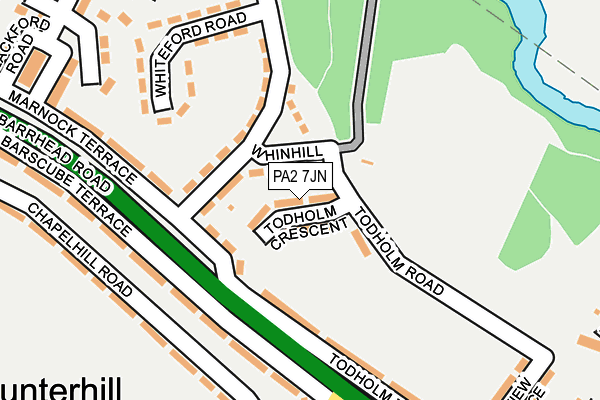 PA2 7JN map - OS OpenMap – Local (Ordnance Survey) PA2 7JN map - OS OpenMap – Local (Ordnance Survey)