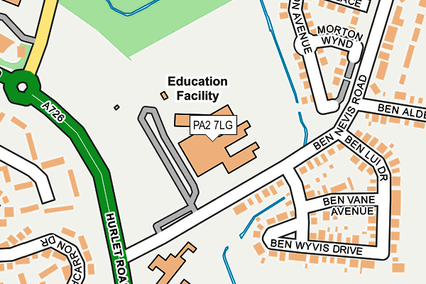 PA2 7LG map - OS OpenMap – Local (Ordnance Survey) PA2 7LG map - OS OpenMap – Local (Ordnance Survey)