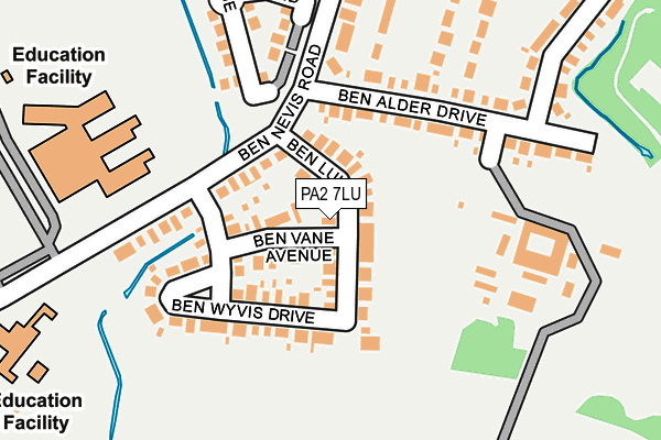 PA2 7LU map - OS OpenMap – Local (Ordnance Survey) PA2 7LU map - OS OpenMap – Local (Ordnance Survey)