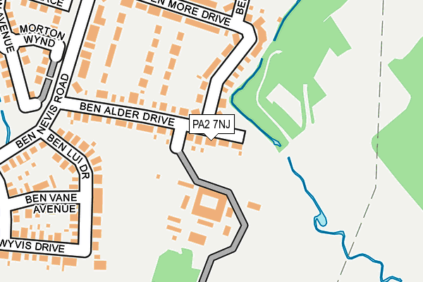PA2 7NJ map - OS OpenMap – Local (Ordnance Survey) PA2 7NJ map - OS OpenMap – Local (Ordnance Survey)