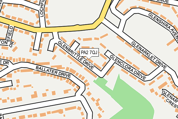 PA2 7QJ map - OS OpenMap – Local (Ordnance Survey) PA2 7QJ map - OS OpenMap – Local (Ordnance Survey)