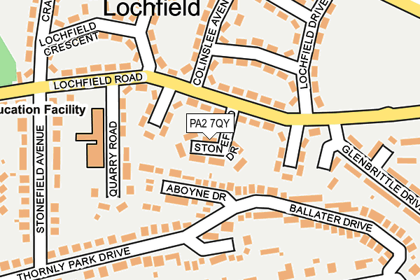 PA2 7QY map - OS OpenMap – Local (Ordnance Survey) PA2 7QY map - OS OpenMap – Local (Ordnance Survey)