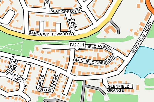 PA2 8JH map - OS OpenMap – Local (Ordnance Survey) PA2 8JH map - OS OpenMap – Local (Ordnance Survey)