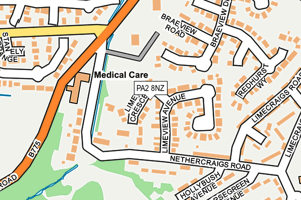 PA2 8NZ map - OS OpenMap – Local (Ordnance Survey) PA2 8NZ map - OS OpenMap – Local (Ordnance Survey)