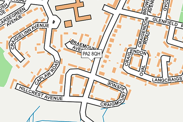PA2 8QH map - OS OpenMap – Local (Ordnance Survey) PA2 8QH map - OS OpenMap – Local (Ordnance Survey)