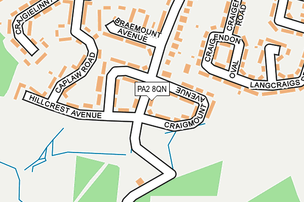 PA2 8QN map - OS OpenMap – Local (Ordnance Survey) PA2 8QN map - OS OpenMap – Local (Ordnance Survey)