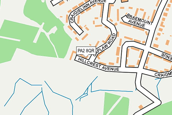 PA2 8QR map - OS OpenMap – Local (Ordnance Survey) PA2 8QR map - OS OpenMap – Local (Ordnance Survey)