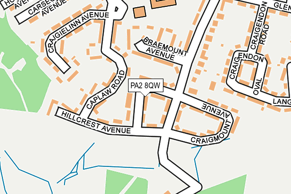 PA2 8QW map - OS OpenMap – Local (Ordnance Survey) PA2 8QW map - OS OpenMap – Local (Ordnance Survey)