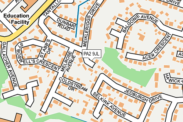 PA2 9JL map - OS OpenMap – Local (Ordnance Survey) PA2 9JL map - OS OpenMap – Local (Ordnance Survey)