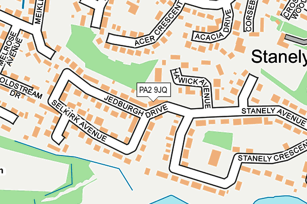 PA2 9JQ map - OS OpenMap – Local (Ordnance Survey) PA2 9JQ map - OS OpenMap – Local (Ordnance Survey)
