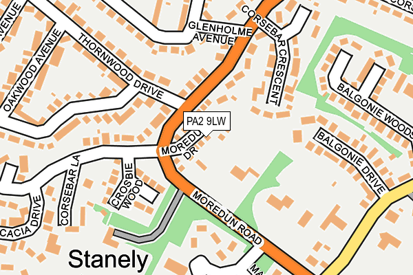 PA2 9LW map - OS OpenMap – Local (Ordnance Survey) PA2 9LW map - OS OpenMap – Local (Ordnance Survey)
