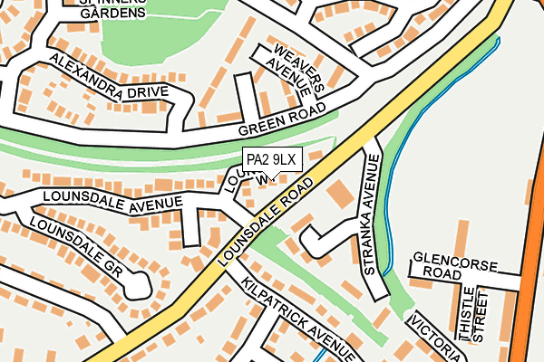 PA2 9LX map - OS OpenMap – Local (Ordnance Survey) PA2 9LX map - OS OpenMap – Local (Ordnance Survey)
