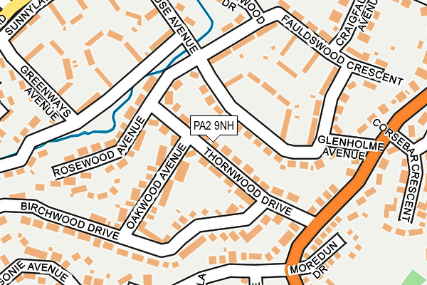 PA2 9NH map - OS OpenMap – Local (Ordnance Survey) PA2 9NH map - OS OpenMap – Local (Ordnance Survey)