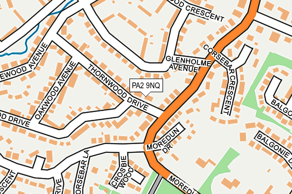 PA2 9NQ map - OS OpenMap – Local (Ordnance Survey) PA2 9NQ map - OS OpenMap – Local (Ordnance Survey)