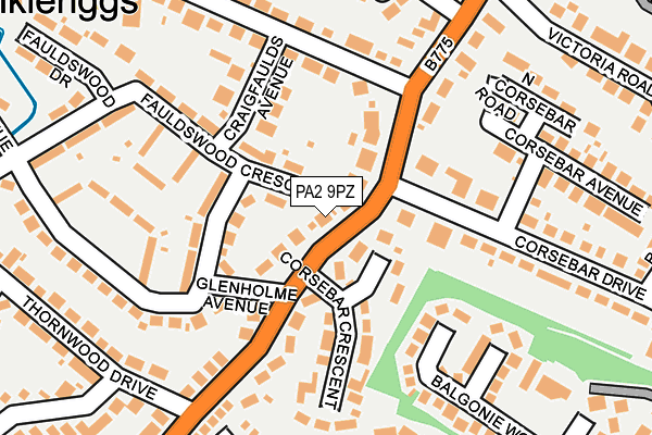 PA2 9PZ map - OS OpenMap – Local (Ordnance Survey) PA2 9PZ map - OS OpenMap – Local (Ordnance Survey)