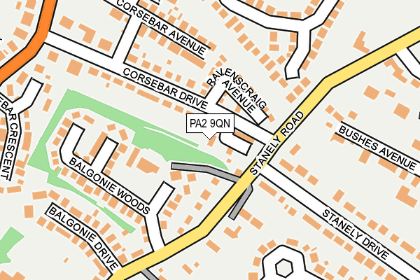 PA2 9QN map - OS OpenMap – Local (Ordnance Survey) PA2 9QN map - OS OpenMap – Local (Ordnance Survey)