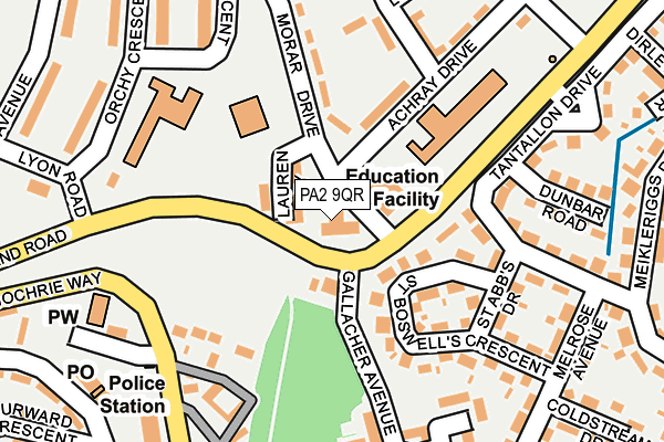 PA2 9QR map - OS OpenMap – Local (Ordnance Survey) PA2 9QR map - OS OpenMap – Local (Ordnance Survey)