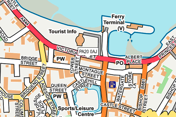 PA20 0AJ map - OS OpenMap – Local (Ordnance Survey)