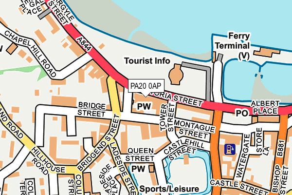 PA20 0AP map - OS OpenMap – Local (Ordnance Survey) PA20 0AP map - OS OpenMap – Local (Ordnance Survey)