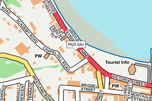 PA20 0AU map - OS OpenMap – Local (Ordnance Survey) PA20 0AU map - OS OpenMap – Local (Ordnance Survey)