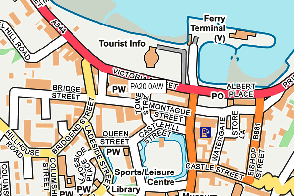 PA20 0AW map - OS OpenMap – Local (Ordnance Survey) PA20 0AW map - OS OpenMap – Local (Ordnance Survey)