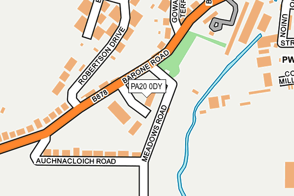 PA20 0DY map - OS OpenMap – Local (Ordnance Survey) PA20 0DY map - OS OpenMap – Local (Ordnance Survey)
