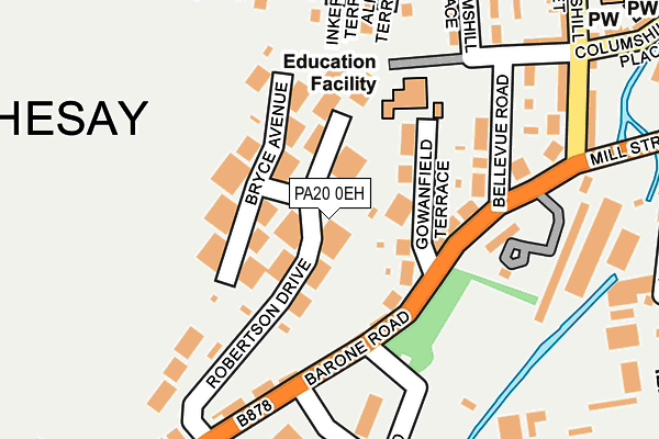 PA20 0EH map - OS OpenMap – Local (Ordnance Survey) PA20 0EH map - OS OpenMap – Local (Ordnance Survey)