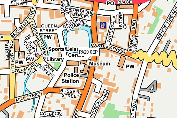 PA20 0EP map - OS OpenMap – Local (Ordnance Survey) PA20 0EP map - OS OpenMap – Local (Ordnance Survey)