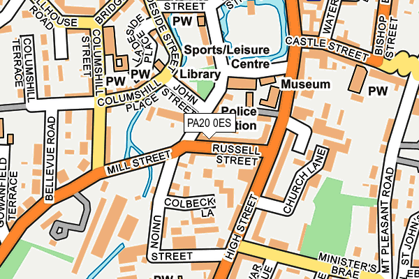 PA20 0ES map - OS OpenMap – Local (Ordnance Survey) PA20 0ES map - OS OpenMap – Local (Ordnance Survey)