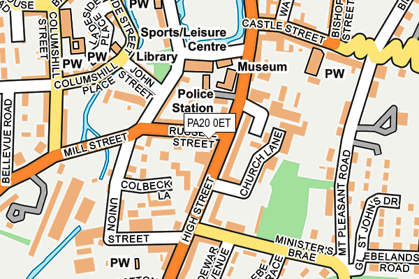 PA20 0ET map - OS OpenMap – Local (Ordnance Survey) PA20 0ET map - OS OpenMap – Local (Ordnance Survey)