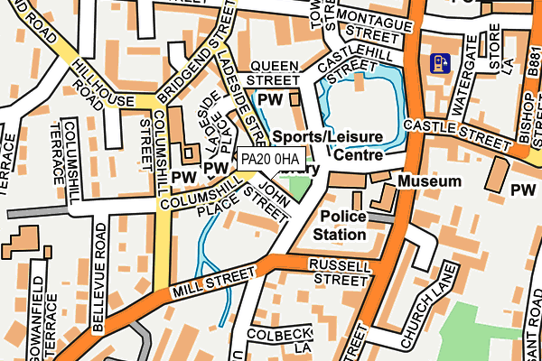 PA20 0HA map - OS OpenMap – Local (Ordnance Survey) PA20 0HA map - OS OpenMap – Local (Ordnance Survey)
