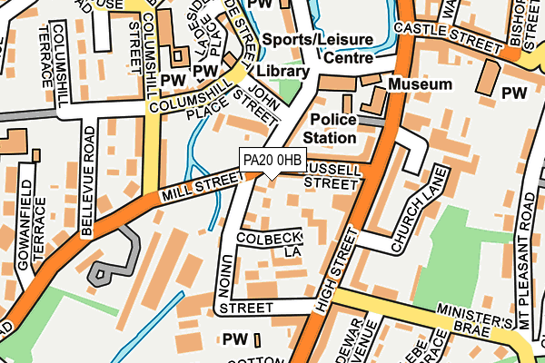 PA20 0HB map - OS OpenMap – Local (Ordnance Survey) PA20 0HB map - OS OpenMap – Local (Ordnance Survey)