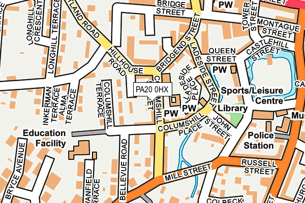PA20 0HX map - OS OpenMap – Local (Ordnance Survey) PA20 0HX map - OS OpenMap – Local (Ordnance Survey)