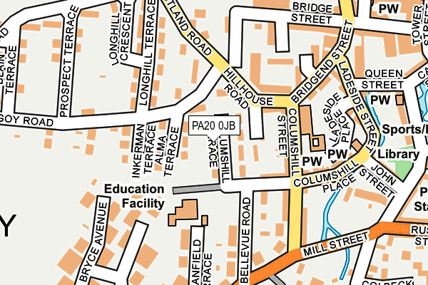 PA20 0JB map - OS OpenMap – Local (Ordnance Survey) PA20 0JB map - OS OpenMap – Local (Ordnance Survey)