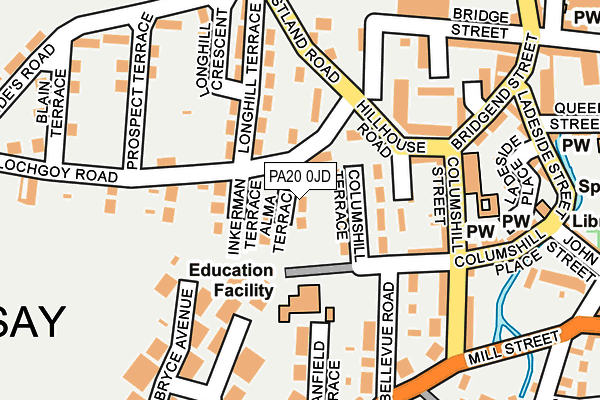 PA20 0JD map - OS OpenMap – Local (Ordnance Survey) PA20 0JD map - OS OpenMap – Local (Ordnance Survey)