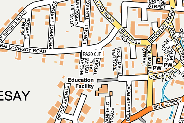 PA20 0JF map - OS OpenMap – Local (Ordnance Survey) PA20 0JF map - OS OpenMap – Local (Ordnance Survey)