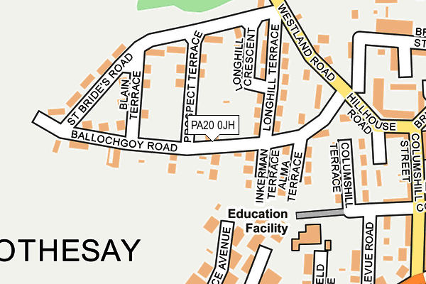PA20 0JH map - OS OpenMap – Local (Ordnance Survey) PA20 0JH map - OS OpenMap – Local (Ordnance Survey)