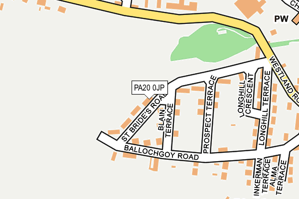 PA20 0JP map - OS OpenMap – Local (Ordnance Survey) PA20 0JP map - OS OpenMap – Local (Ordnance Survey)