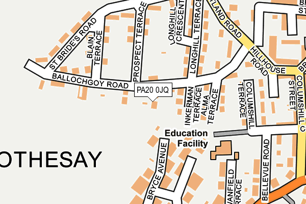 PA20 0JQ map - OS OpenMap – Local (Ordnance Survey) PA20 0JQ map - OS OpenMap – Local (Ordnance Survey)