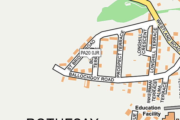PA20 0JR map - OS OpenMap – Local (Ordnance Survey) PA20 0JR map - OS OpenMap – Local (Ordnance Survey)