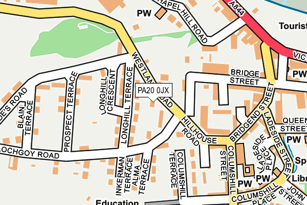 PA20 0JX map - OS OpenMap – Local (Ordnance Survey) PA20 0JX map - OS OpenMap – Local (Ordnance Survey)