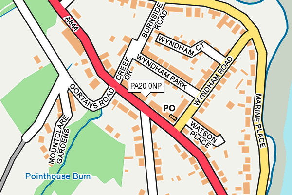 PA20 0NP map - OS OpenMap – Local (Ordnance Survey) PA20 0NP map - OS OpenMap – Local (Ordnance Survey)