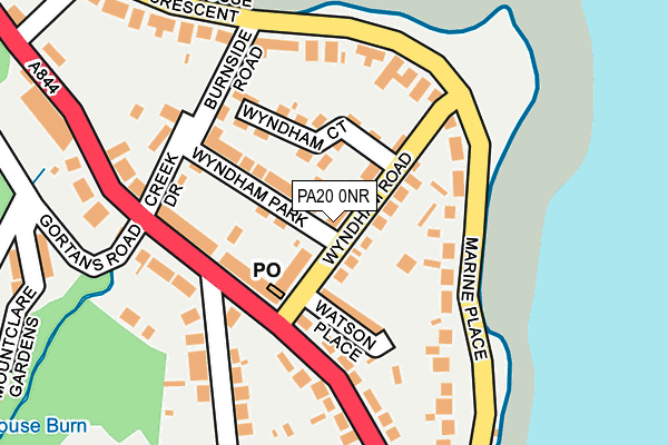 PA20 0NR map - OS OpenMap – Local (Ordnance Survey) PA20 0NR map - OS OpenMap – Local (Ordnance Survey)