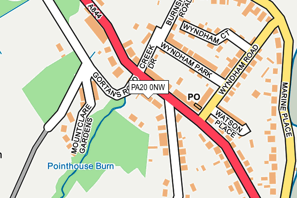 PA20 0NW map - OS OpenMap – Local (Ordnance Survey) PA20 0NW map - OS OpenMap – Local (Ordnance Survey)