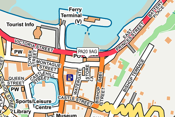 PA20 9AG map - OS OpenMap – Local (Ordnance Survey)