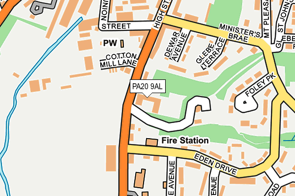 PA20 9AL map - OS OpenMap – Local (Ordnance Survey) PA20 9AL map - OS OpenMap – Local (Ordnance Survey)