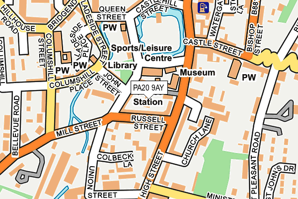 PA20 9AY map - OS OpenMap – Local (Ordnance Survey) PA20 9AY map - OS OpenMap – Local (Ordnance Survey)