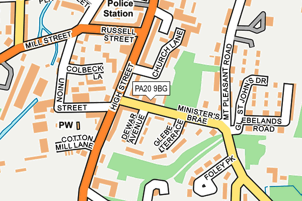 PA20 9BG map - OS OpenMap – Local (Ordnance Survey) PA20 9BG map - OS OpenMap – Local (Ordnance Survey)