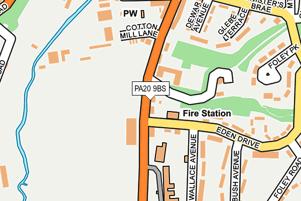 PA20 9BS map - OS OpenMap – Local (Ordnance Survey) PA20 9BS map - OS OpenMap – Local (Ordnance Survey)